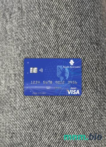 Barbados Republic bank wygląd zdjęcia karty wizowej skan PSD + zdjęcie